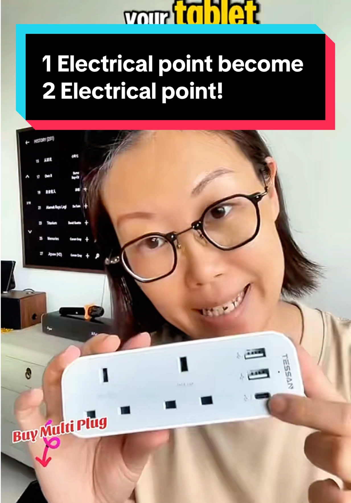 1 electrical point become 2 electrical point#techlisa #createtowin #tessanplugtower #traveladapterplug 