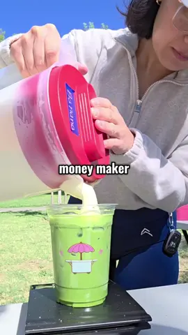 Best thing I did for my business. Just add it to your menu. #matcha #coldfoam #coffeetiktok #coffeecart #209 