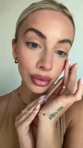 I decided to try a @Kylie Cosmetics // @Kylie Jenner product for the very first time in honor of her 10 year milestone✨  This liner & the pigment is worth allllll the hype besties 🫶🏼  Shade: Lure  #fyp #makeupreview #lipliner #makeuptutorial 