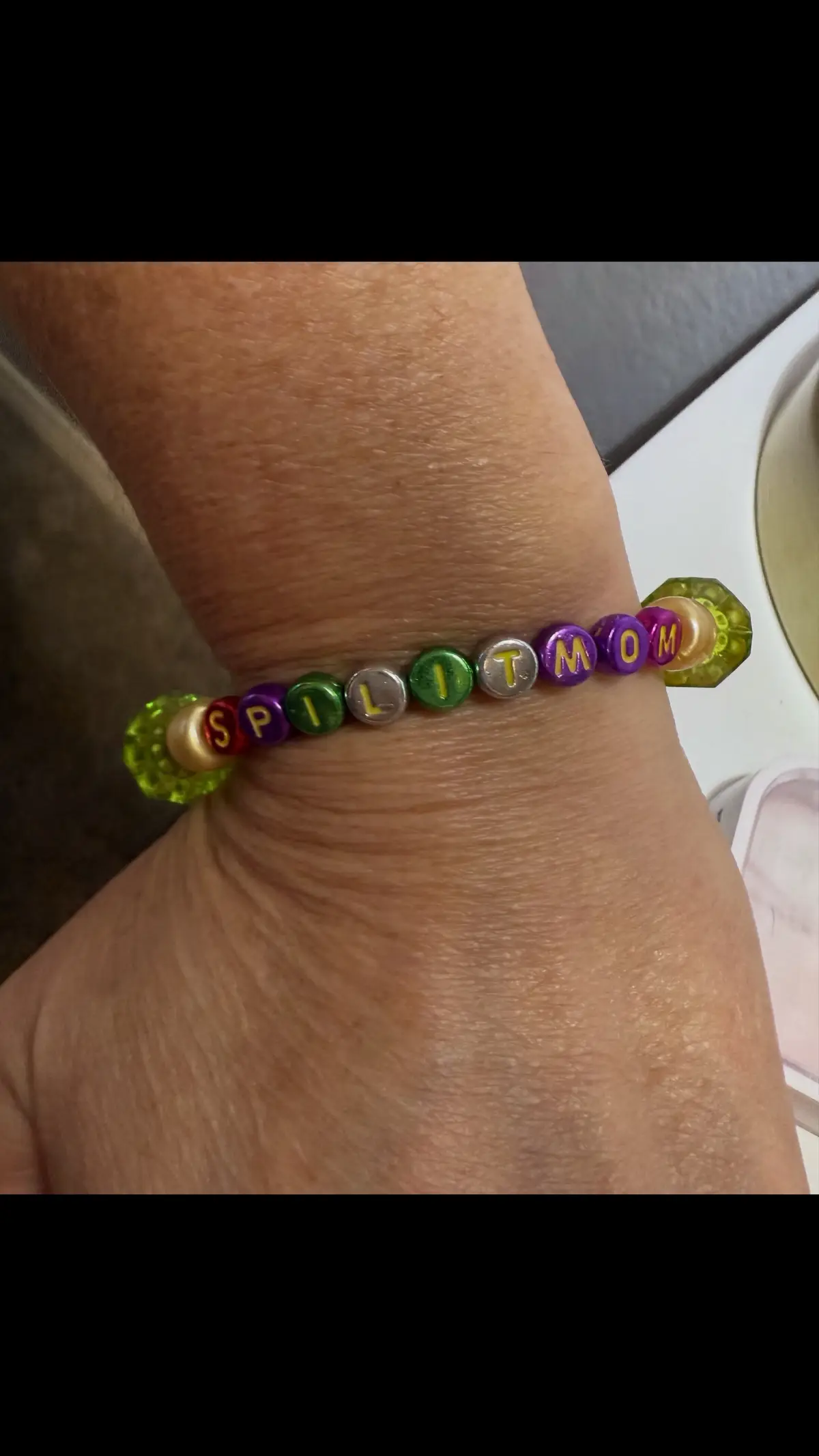 My 11 year-old is proud of my hard work to make content. He made me this bracelet yesterday. Take that, Tay Tay. #boymom #momlife @Keri Spill 