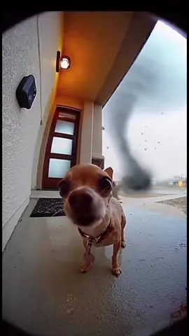 This poor chihuahua got into a storm and ended up in a rave bed! ⛓️🐶 #chihuahua #hardtechno #ravememes #omahase #tornado 