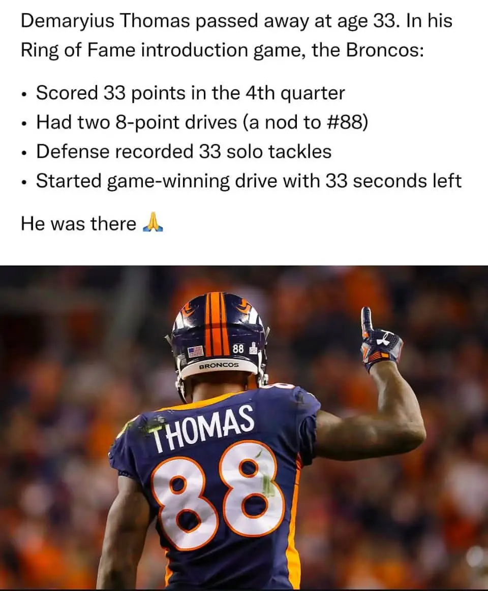 You are missed D.T. 💙🧡 #denverbroncos 