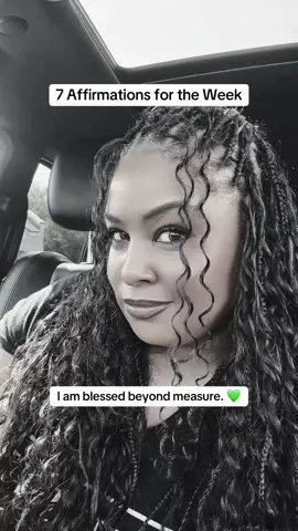 Happy Monday! Here are 7 affirmations to say to remind yourself of who you are and becoming. 💚 #convictedtogrow #affirmations #fyp #growth #dmvtiktok #confidence #encouragement #wordoftheday #blessed 