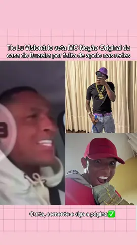 Mais um nome entrou para a lista de artistas barrados da casa do Buzeira. Segundo declarações do próprio Tio Lu Visionário, o MC Negão Original não é mais bem-vindo no local por não ter feito postagens em apoio a ele. A medida vem após Tio Lu já ter cortado outros nomes pelo mesmo motivo, reforçando que só quer por perto quem “cola de verdade”. #mcnegaooriginal #buzeira #tioluvisionario #fofoca 