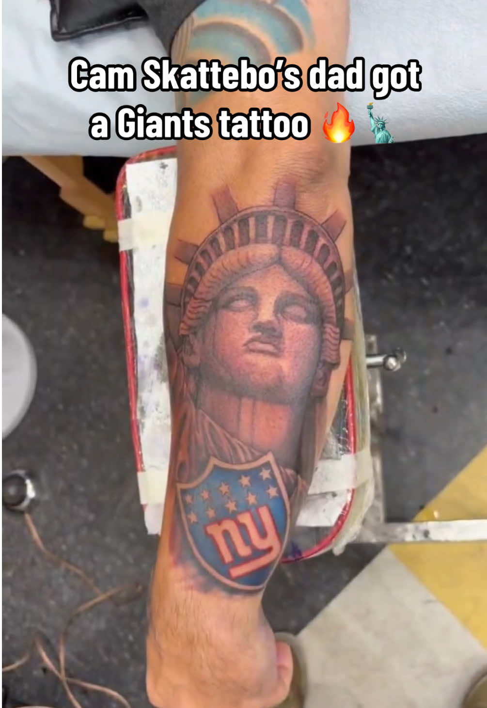 Cam Skattebo’s father is repping big blue 😤 (via IiiSkattebo/X) #nfl #football #giants #nflfootball