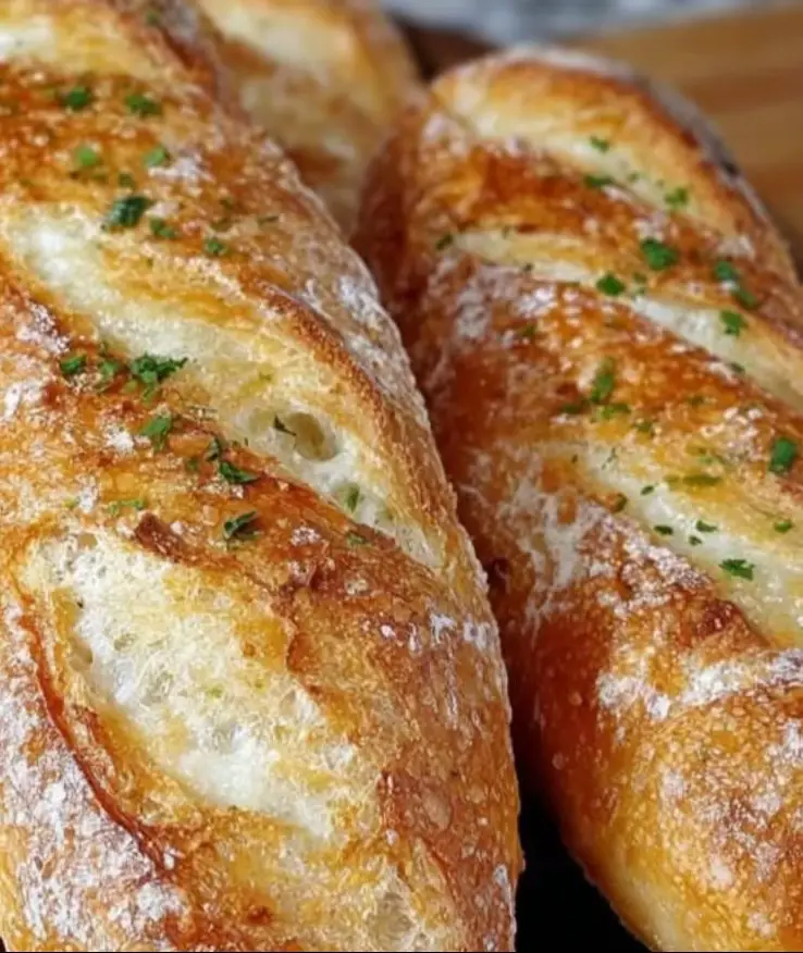 Crusty Mini Baguettes A Taste of France in Your Kitchen Ingredients: 2 1/4 cups all-purpose flour 1 teaspoon salt 1 teaspoon sugar 1 packet active dry yeast (2 1/4 teaspoons) 3/4 cup warm water 1 tablespoon olive oil 1 egg (optional, for egg wash) Preparation: In a bowl, combine the warm water, sugar, and yeast. Let it sit for 5-10 minutes until frothy. In a separate bowl, mix the flour and salt. Add the yeast mixture and olive oil, then stir until the dough forms. Knead the dough on a floured surface for about 5-7 minutes, until smooth and elastic. Let it rise in a lightly oiled bowl for 1 hour or until doubled in size. Preheat your oven to 475°F (245°C). Punch down the dough and divide it into 4 equal pieces. Shape each piece into a small baguette. Place the shaped baguettes on a baking sheet lined with parchment paper. Let them rest for 20 minutes. Optional: Brush the tops with a beaten egg for a golden finish. Bake for 20-25 minutes, or until golden brown and crusty. Let cool before serving. Enjoy your homemade, crusty mini baguettes!