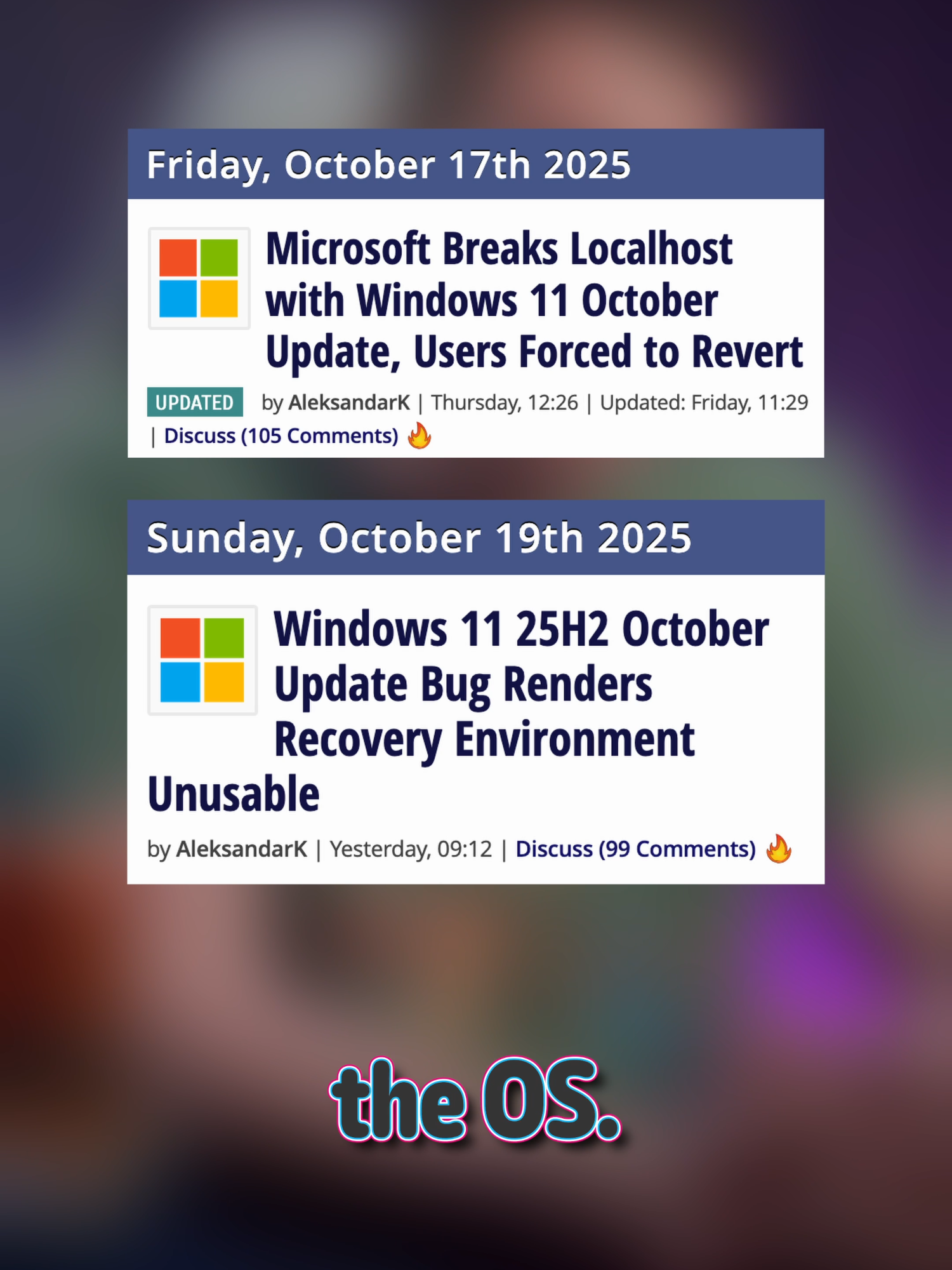 Windows 11 Update Big Problem