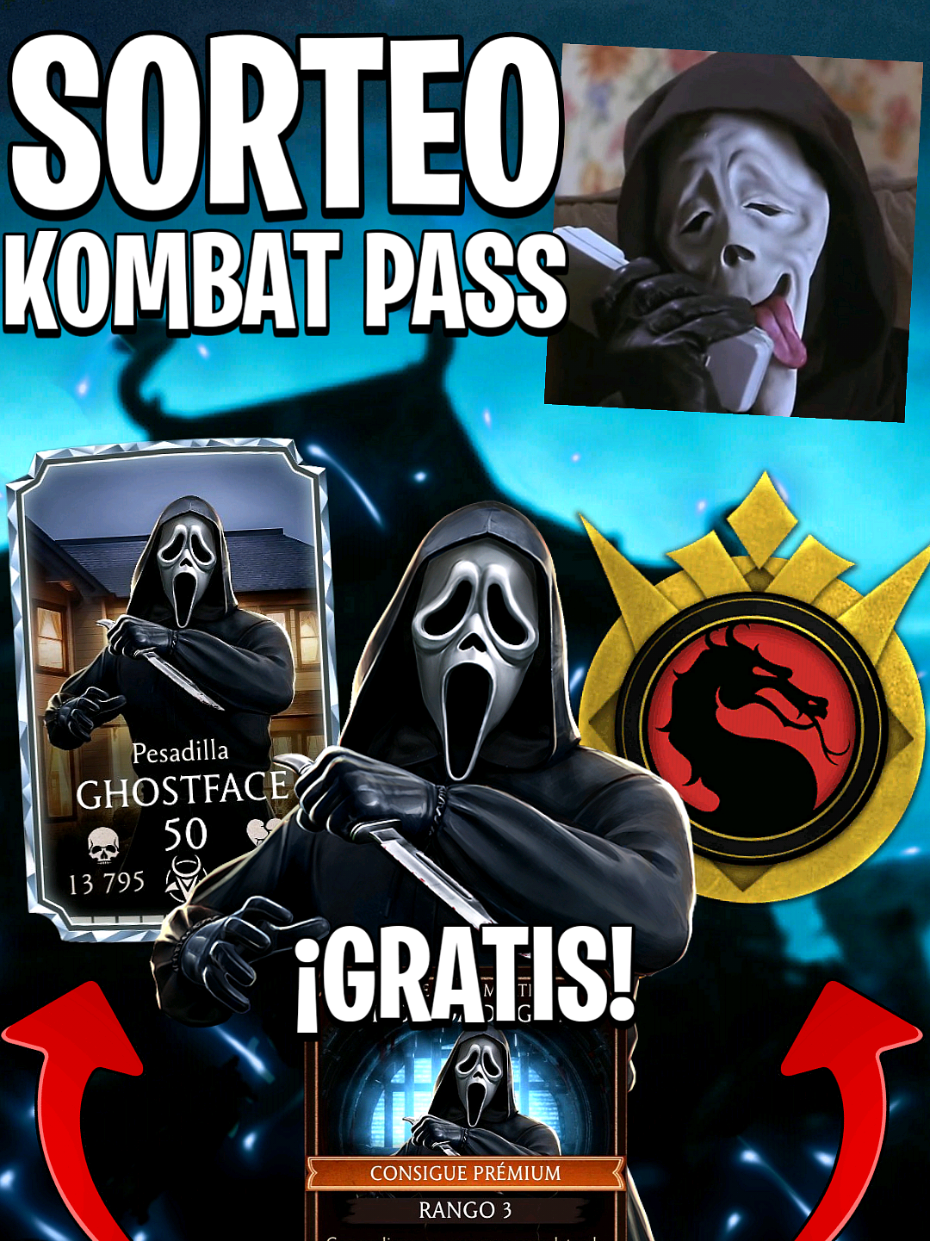 SORTEO DE 1 PASE DE KOMBATE DE GHOSTFACE | MK Mobile #mortalkombatmobile #mkmobile #mortalkombat #mattiaselnoob2 