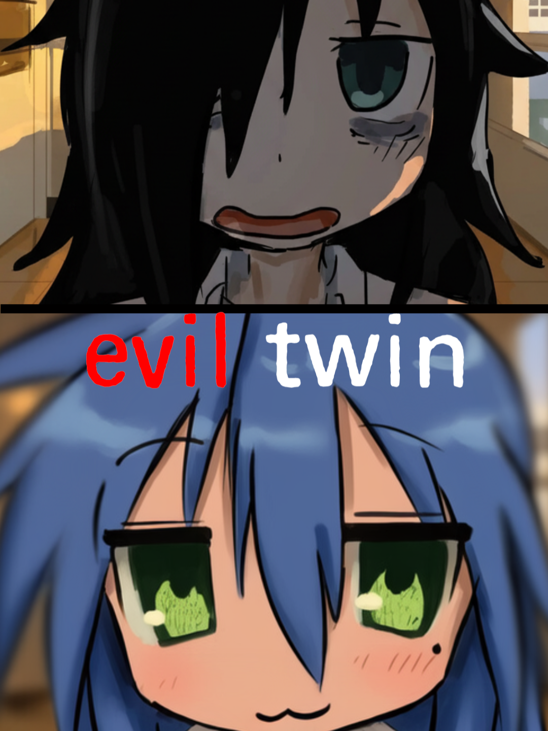 My Evil Twin is Too Negative #anime #animeedit #fyp