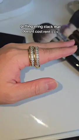 love this ring stack #tiktokshopcreatorpicks #jewelry #pavoi #ringstack #accessories 