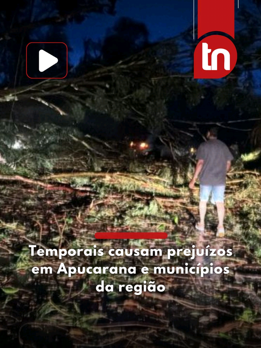 Transtorno 🌬⛈😱 Os temporais que caem em Apucarana e região desde a noite desta sexta-feira (18) causaram diversos prejuízos em vários municípios da região. Em Apucarana, pelo menos quatro árvores caíram, segundo o Corpo de Bombeiros: nas ruas José Borguezan, na Rua Marissol e na Rua Lírio. Houve registro de queda de árvores também em Jandaia do Sul e outras cidades. Segundo o Simepar, foram 17,4 mm de chuva em Apucarana na sexta-feira. A previsão para este sábado (18) é de 10,1 mm. Em Califórnia, o temporal causou estragos no Centro de Eventos de Califórnia e na região do Parque Industrial. Um poste foi derrubado e parte de uma cobertura de zinco arrancada pela força do vento. Além disso, moradores relataram que em outros pontos da cidade também houve destelhamentos e prejuízos em imóveis. Apesar dos estragos, não há informações sobre feridos. Em Cambira, o vendaval arrancou parte da cobertura da tenda da Expocam, que acontece na cidade neste final de semana. No entanto, o evento foi mantido. Houve registro de quedas de árvores também na rodovia entre Cambira e Novo Itacolomi, na altura da localidade de Bela Vista do Cambira, além de estragos em Marilândia do Sul e outras cidades. #temporal #tnonline #apucarana #chuva 