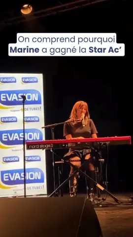 Marine + Ma Faute + showcase Evasion = moment ICONIQUE 💙 #merci #marine #staracademy #radioevasion