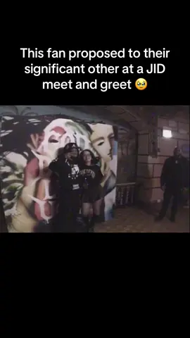 This fan proposed to their significant other at a JID meet and greet. What a moment.  #jid #dreamville #rap
