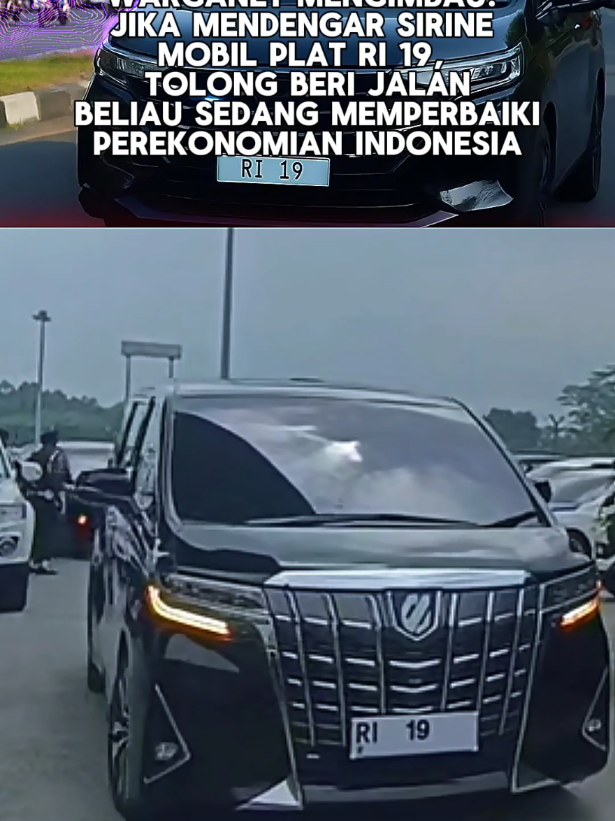 Lagi heboh di media sosial, video mobil berplat RI 19 jadi perbincangan warganet. Dalam unggahan viral itu, muncul himbauan unik: > “Kalau ada bunyi tot tot wut wut dan plat mobilnya RI 19, tolong dikasih jalan — beliau sedang memperbaiki perekonomian Indonesia 🇮🇩.” Unggahan ini langsung ramai komentar dan dibanjiri candaan khas netizen +62. Ada yang serius, ada juga yang menyelipkan doa semoga ekonomi beneran cepat pulih. 😄 #Trending #PlatRI19 #ViralHariIni #purbaya  #lagiviral 