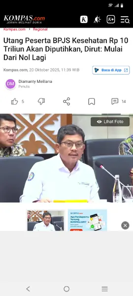 Direktur Utama BPJS Kesehatan Ali Ghufron Mukti menyebut sebanyak 23 juta peserta masih menunggak iuran dengan total nilai menembus lebih dari Rp 10 triliun. Ali Ghufron mengatakan, pemerintah tengah menyiapkan skema pemutihan agar peserta yang tidak mampu dapat memulai kembali kepesertaan tanpa terbebani utang lama.