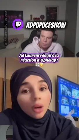 Ad Laurent réagit à la  réaction d’Ophélay !  👀🤩 #adlaurent #ophelay #adrienlaurent #pupuce 