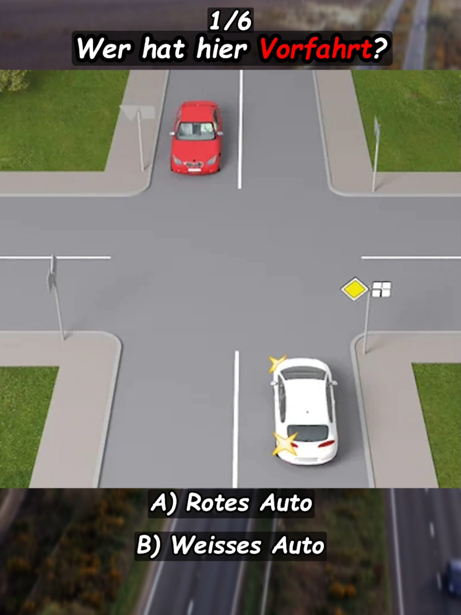 Führerschein Test! #fahrschule #fahrguru #Führerschein #fürdich #quiz #führerscheinprüfung #fyp #quiztime