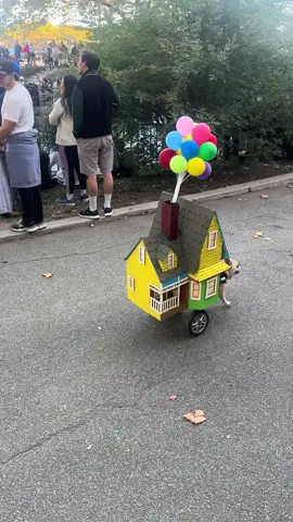 Things are looking up #dogparade #nycdogs #pixar #upmovie #doghalloween 