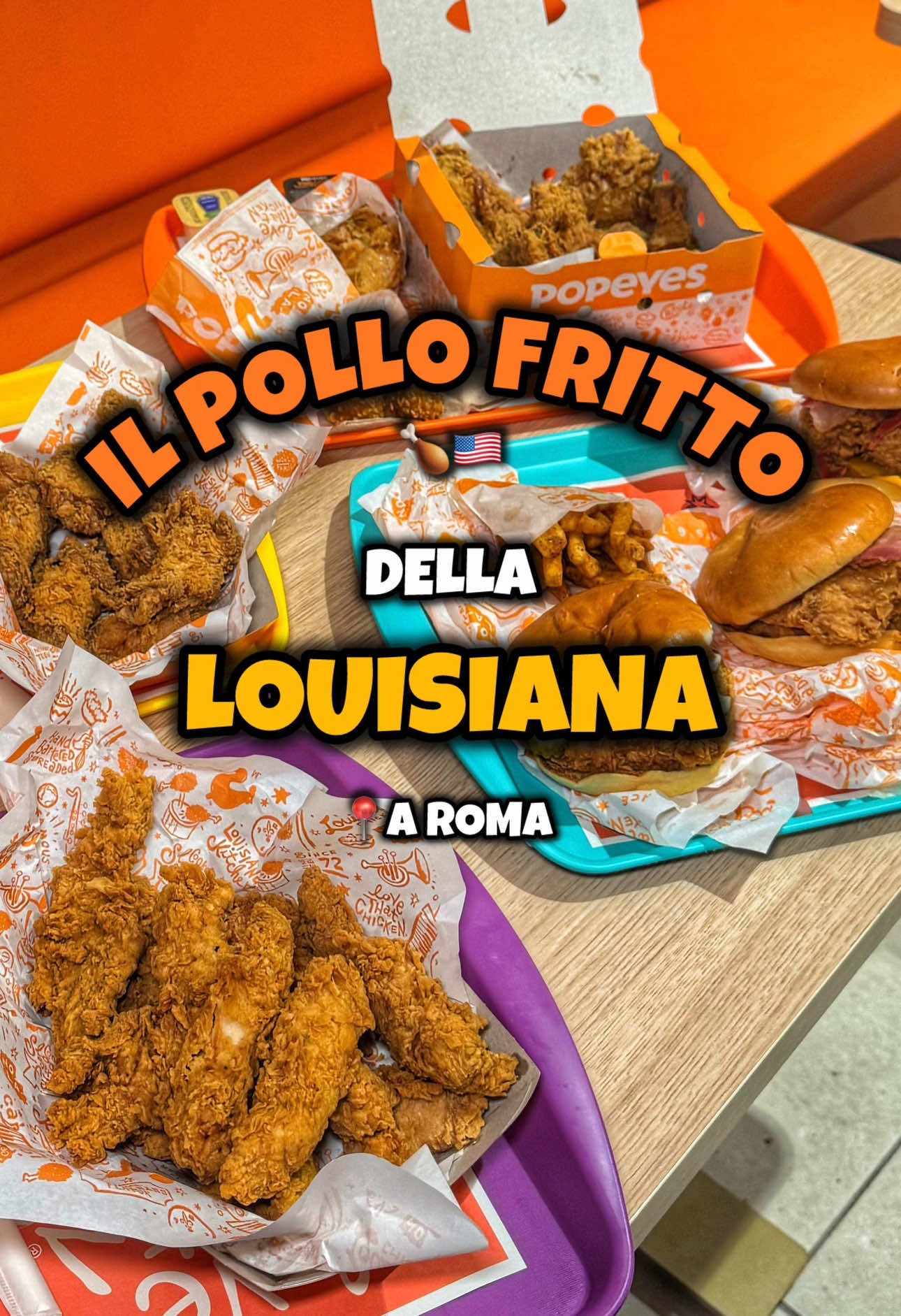 Lo sapevi che il pollo fritto della Louisiana è una vera istituzione dal 1700? 🇺🇸🔥 Sì, ma cosa c’entra con Roma? Tutto, perché da poco è arrivato anche qui con l’apertura di Popeyes in 📍via Nomentana 128. 🍗 Qui il pollo lo marinano per 12 ore e lo friggono sul momento: croccante fuori, speziato e succoso dentro. In menu trovi le box di pollo fritto con ali, cosce, petto e sovracosce (💰 8,50€ 6 pz; 💰 11€ 3 pz; 💰 19€ 6 pz; 💰 15,50€ 9 pz) oppure Nuggets (💰 7,30€ 6 pz; 💰8,50€ 8 pz; 💰 16,50€ 20 pz), Tenders (💰 7,95€ 3 pz; 💰 9,45€ 5 pz; 💰 17,50€ 10 pz; 💰 24€ 15 pz) e Spicy Wings (💰 8,70€ 5 pz; 💰 10€ 8 pz; 💰 22,70€ 15 pz) 100% petto di pollo. 🍔 Tra i panini segnaliamo due bombe assolute: l’Extra Bacon BBQ, con pan brioche, doppio filetto di pollo croccante, salsa BBQ, formaggio, bacon, e The Chicken Sandwich Deluxe, pan brioche, filetto di pollo croccante, maionese, lattuga, formaggio, pomodoro (menu a 9,25€). Snack extra? Non perderti i petali di cipolla croccanti 🧅🤤 🛵 E se preferisci gustarlo a casa, puoi ordinarlo direttamente su Glovo. 👇 La Louisiana non è mai stata così vicina: se ami il pollo fritto fatto ad arte, questo è un posto da mettere subito in lista 📋✅ @Popeyes Italia  #magnaromadvisor #popeyes #pollofritto #friedchicken 