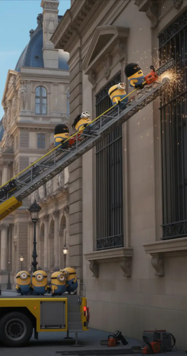 On connaît les voleurs des bijoux du Louvre ! Minions forever... 😄 #minion #louvre #vol 