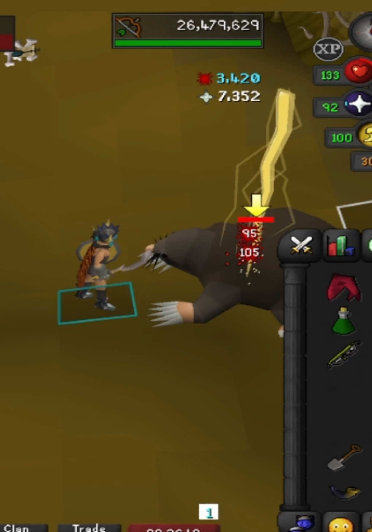 Killing Giant Mole in 2 seconds 🤣 #osrs #oldschoolrunescape #runescape #gaming #fyp 