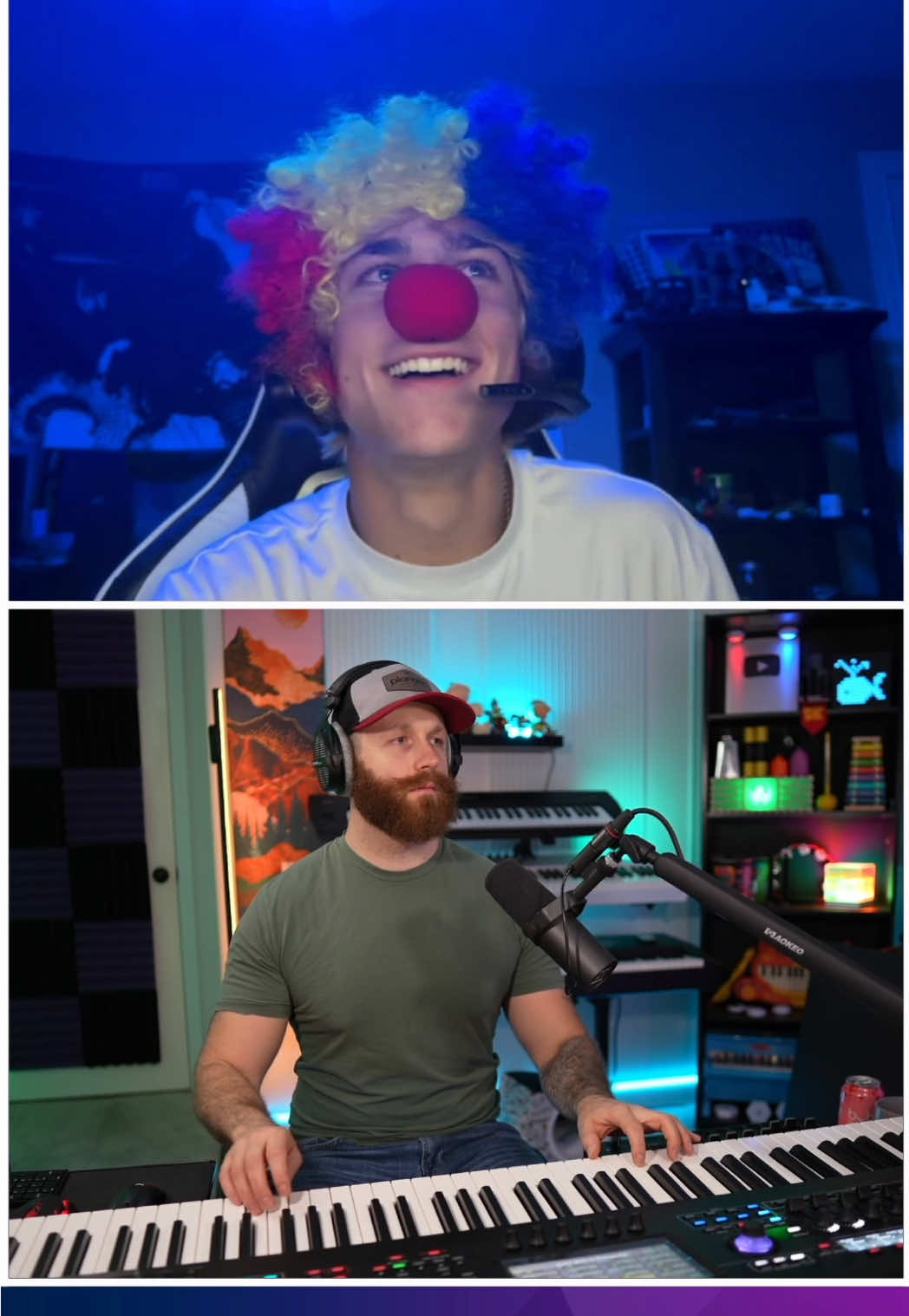 I met a clown and gave him theme music 🎪🎹 #piano #ometv #viral 