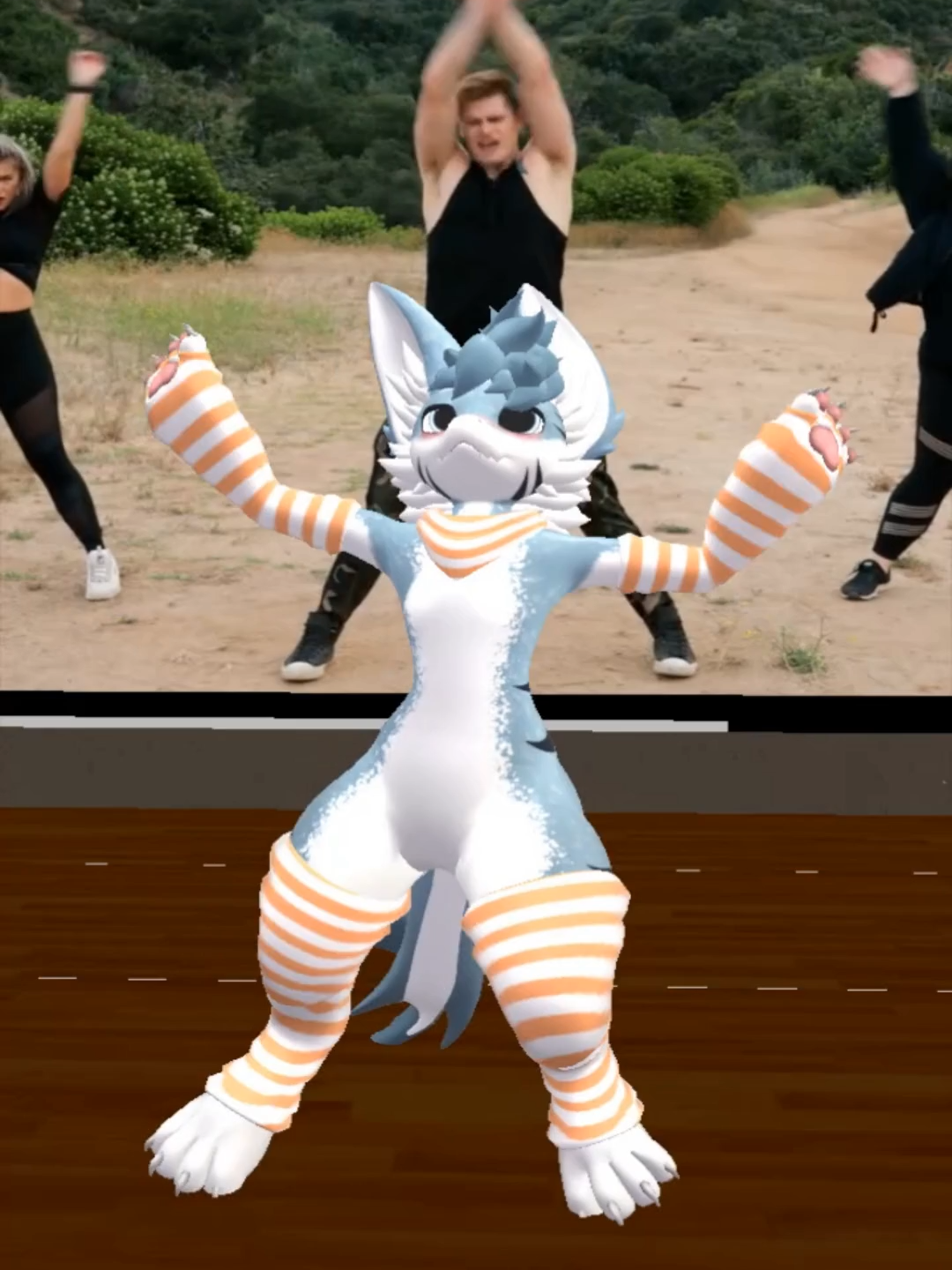 i goof around alot while dancing #vrchat #furry #shark #derp #fitnessmarshall