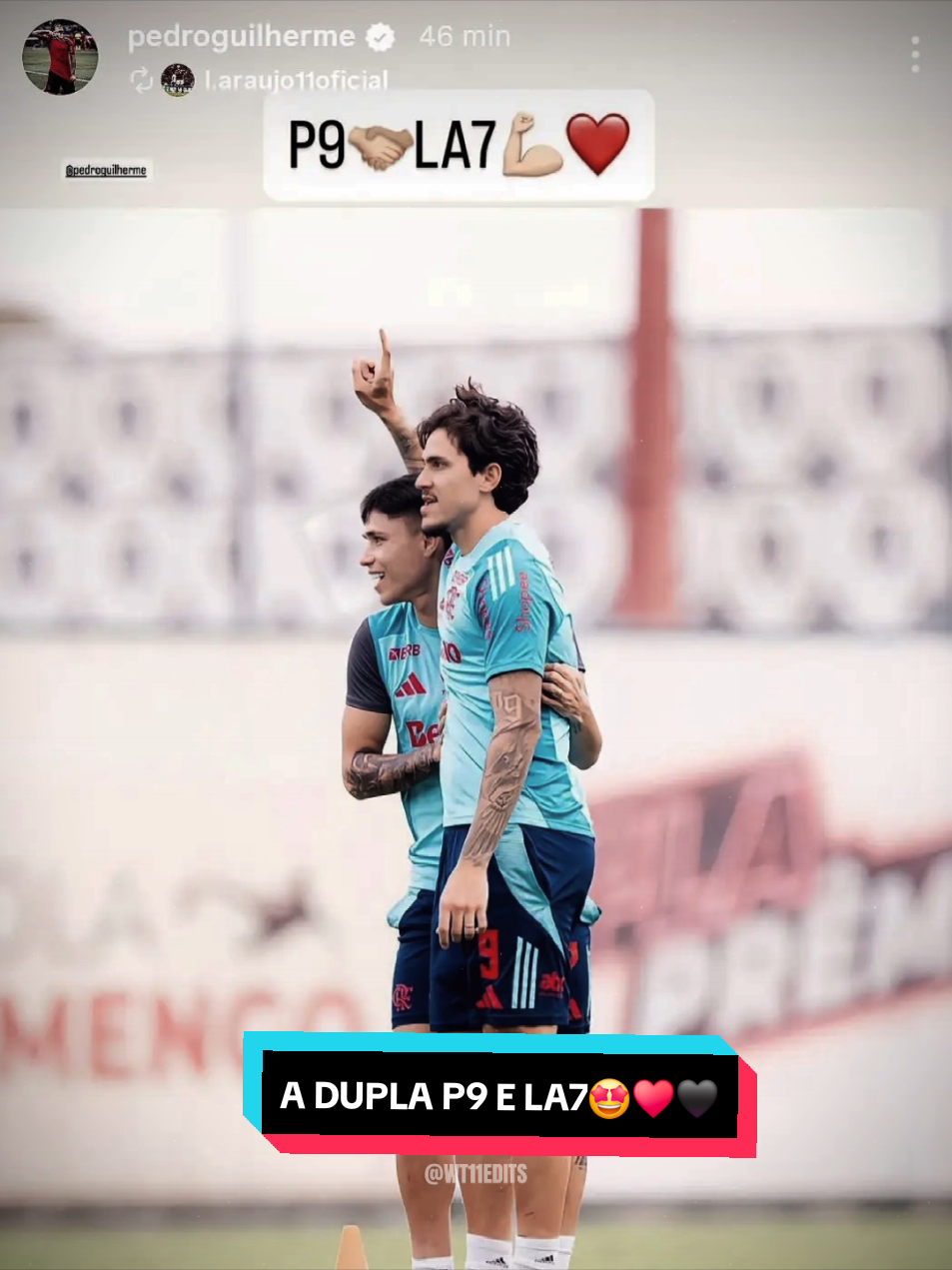 A melhor dupla do Flamengo??🤩P9️⃣🤝🏻LA7️⃣♥️🖤 #flamengo #pedro #luizaraujo #amizadenofutebol 