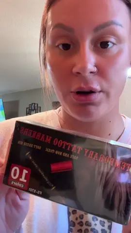 If your kids are into temporary tattoos, don’t let them use permanent markers! They are not safe for your skin. These temporary tattoo markers are safe for your skin, non toxic, and wash off with soap & water! Perfect Christmas gift for your kids that are into temporary tattoos! #teensoftiktok #MomsofTikTok #christmas #fyp #foryoupage 