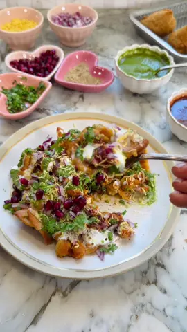 🔥 Stop scrolling, chaat lovers! 🔥 ✨ Just in time for Diwali! You can find the full recipe on MinistryOfCurry.com—just click the link in my profile!  ✨Sharing my signature Samosa Chaat —the one that instantly takes me back to India: vibrant streets, the aroma of fresh samosas, and that first bite that’s equal parts chaos and comfort. Over the years I’ve perfected this at home with bold spices, balanced flavors, and a few modern shortcuts for busy days. Think golden potato-filled samosas (homemade or store-bought), spiced chole, sweetened yogurt, cilantro-mint + tamarind chutneys, and a shower of sev and pomegranate. Crispy, creamy, tangy, sweet—every bite disappears fast at our house! #diwalispecial #foodtiktok #indianrecipes #yum #chaat 