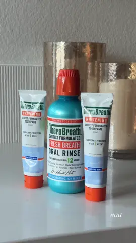 NEW TheraBreath Whitening Toothpaste provides significantly whiter teeth after one week of twice-daily brushing✨🪥 #therabreath @zoelizgordon #therabreathtoothpaste #dentistformulated #freshbreath #toothpaste #longlasting #alcoholfree #therabreathoralrinse #therabreathmouthwash #badbreath #healthygums #deepclean #whitening #whitenteeth #whiteteeth