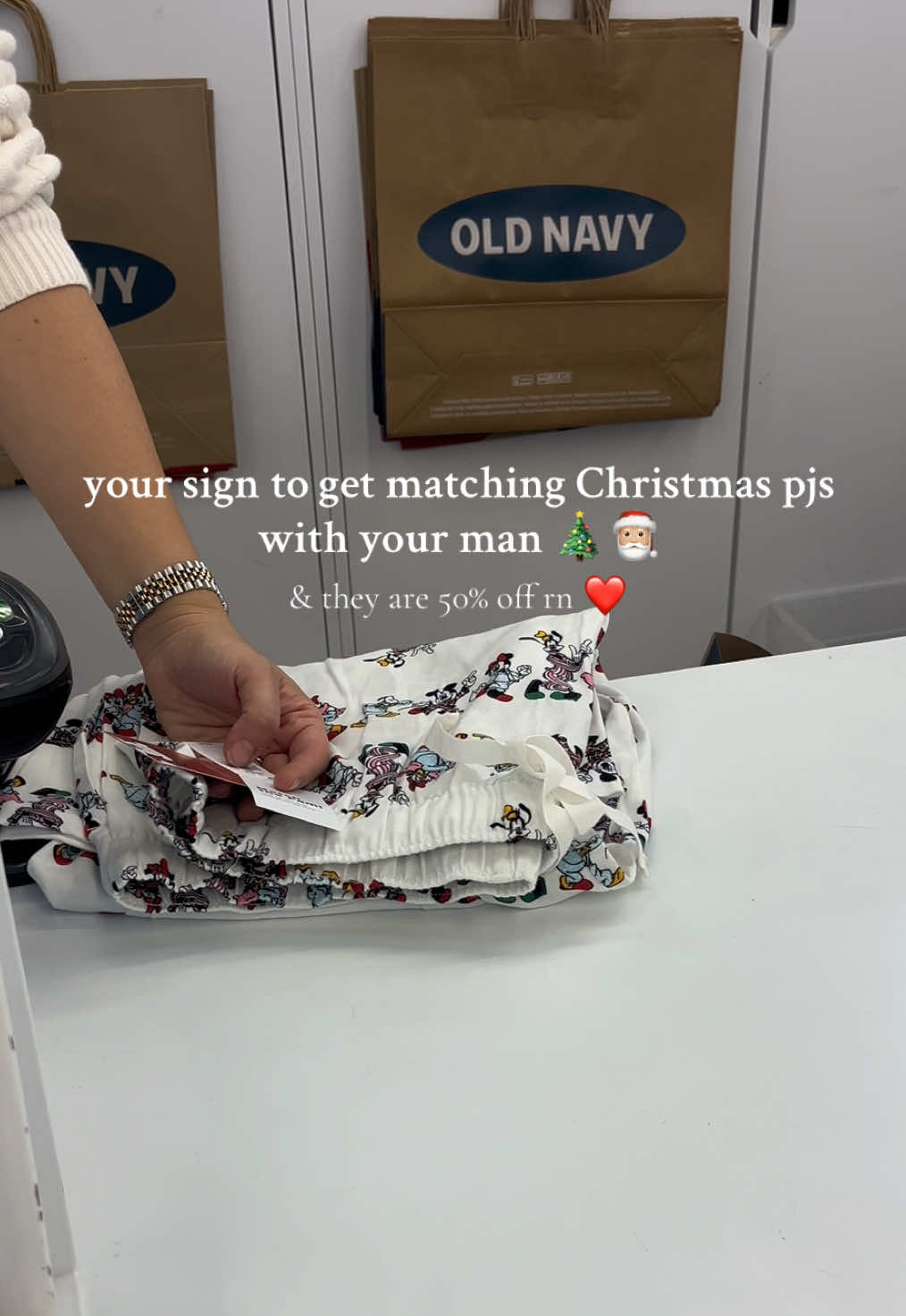 Love our yearly tradition 🥰 @Old Navy  ask to be prices matched online to get the 50% off !! #christmas #pajamas #shopping #oldnavy #fyp 