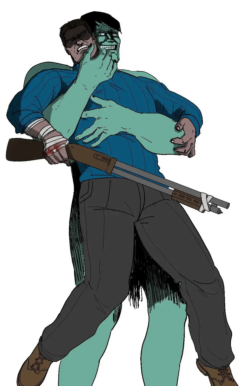 #noimnotahuman #ninah #palegun #fanart 