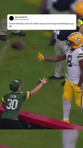 Josh Jacobs W 👏 #nfl #joshjacobs #greenbaypackers #packers #football 