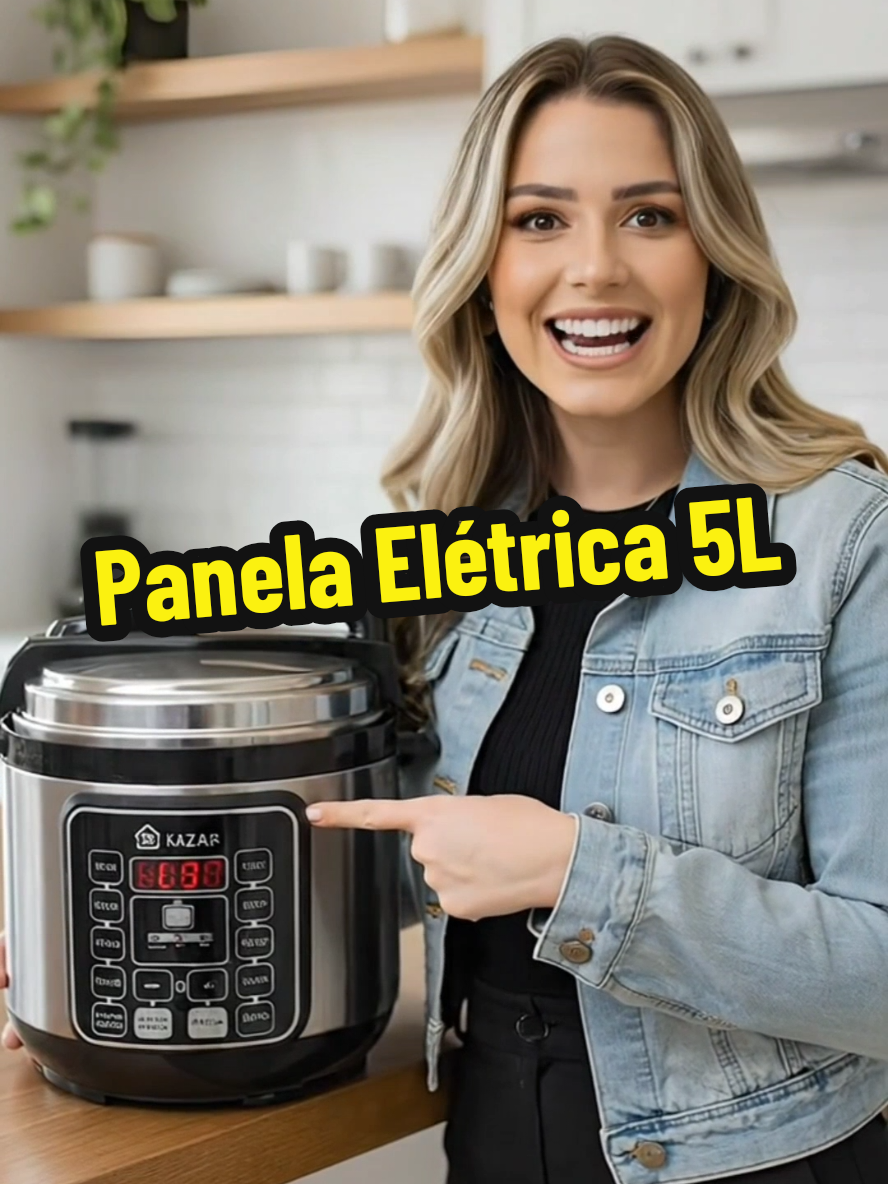 🥘Panela elétrica de 5 litros por menos de 220 reais?  😱 Ela prepara o feijão em 20 minutos, sem gás, sem risco e sem barulho.   Ideal pra quem quer praticidade, segurança! #cozinha #donadecasa #panelaeletrica #tiktokshop 