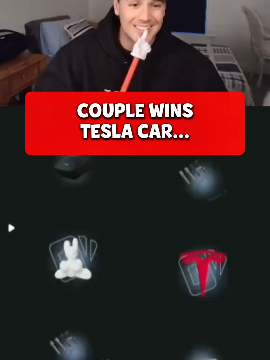 COUPLE WINS TESLA CAR...