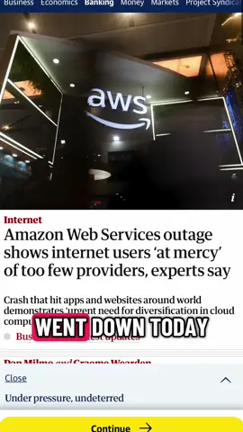 The REAL reason #aws broke the internet #Tech #cloud #awsdown 