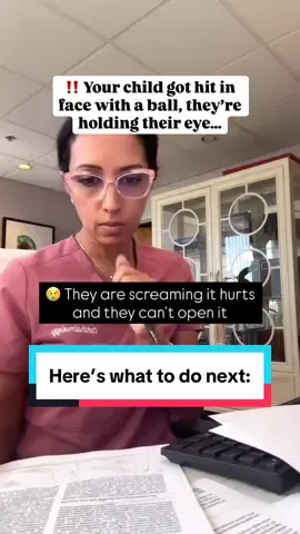 HERE IS EXACTLY WHAT TO DO: 1. Stay calm. Most blunt eye injuries from balls or toys look worse than they are—the majority heal just fine. 2. Do NOT try to force the eye open. If your child can’t open it, there’s a reason—don’t push it. 3. If there’s bleeding, a cut on the eyelid, or something protruding from the eye, do not remove it. Go straight to the ER. 4. Shield only if it seems serious—like if the eye looks misshapen, there’s blood inside the eye, or something may have penetrated it. You can gently tape a paper cup over the eye to protect it, but don’t apply pressure or every patch 5. If there’s just swelling or bruising, use a cold compress (not ice directly) for 10–15 minutes at a time. 6. Don’t let them eat or drink (if it looks serious) until they’ve been evaluated—sometimes imaging or surgery is needed. 7. If vision is blurry, doubled, or the eye looks “off,” see an ophthalmologist or go to the ER immediately. Why this matters: While most eye injuries from balls are minor, some can cause: * Corneal abrasions (scratches on the surface) * Hyphema (blood in the front of the eye) * Orbital fractures (broken bones around the eye) * Or, rarely, a ruptured globe, which is an emergency. The key is knowing when to watch and when to go.  If you’re ever unsure—get it checked. It’s always better to protect their vision early. Save this post so you’ll know exactly what to do if it happens 👇  Share this because we’re in sports season and most eye injuries from sports and playgrounds are preventable when parents know these steps.