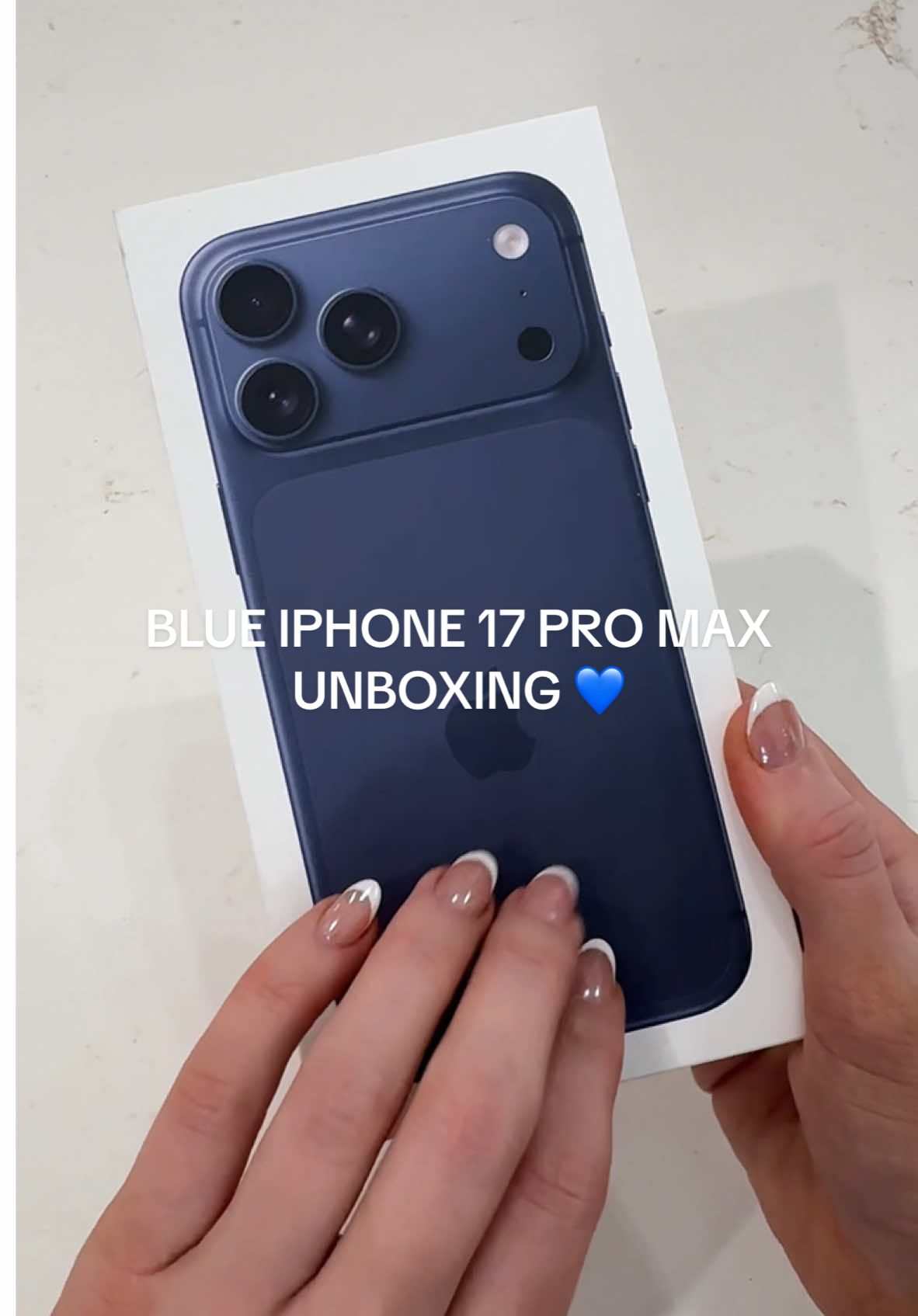 iPhone 17 Pro Max unboxing ✨🫧 the blue is such a vibe 💙📱 #iphone17promax #apple #unboxing #asmrunboxing #iphone #newphone #unboxingvideo #satisfying 