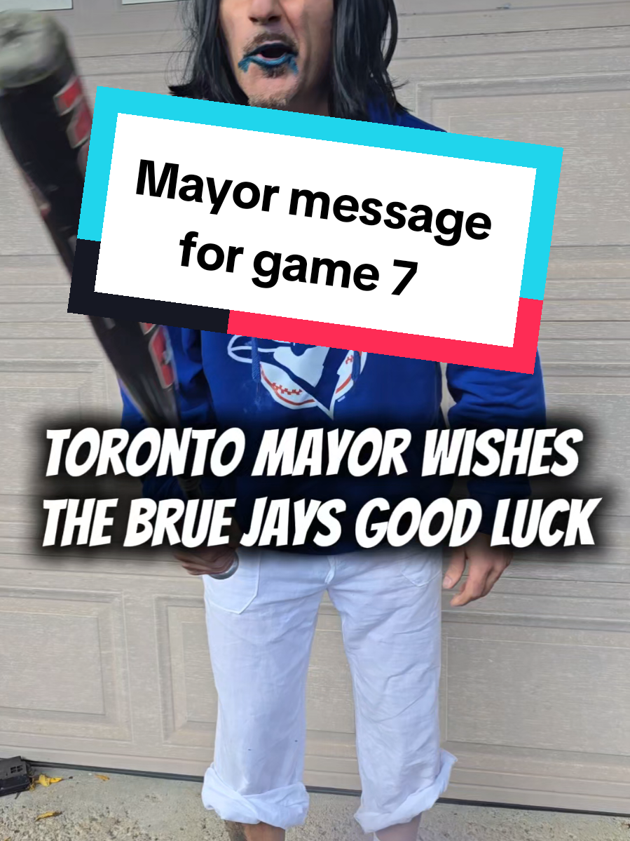 The mayor of Toronto wishes the Toronto Blue Jays a victory for gane 7 🤣 #mayoroftoronto #bluejays #mariners #MLB #mayor 