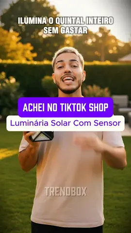 Luminaria Solar com Sensor #utilidades #praticidade #casa #jardim #achadinhos 