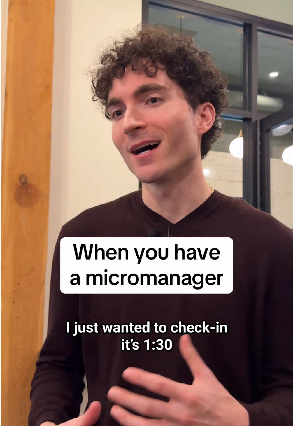 Just checking in w/@Sully Finlay #micromanager #office #boss #job