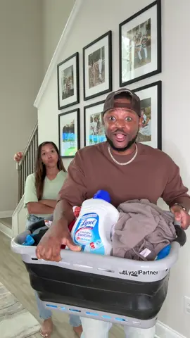#ad He takes his laundry routine VERY seriously! Add Lysol Laundry Sanitizer to your everyday laundry routine to kill 99.9% of bacteria* and DON’T forget to hype him up in the comments!! *Use as directed @Lysol US #LysolProtectMode 