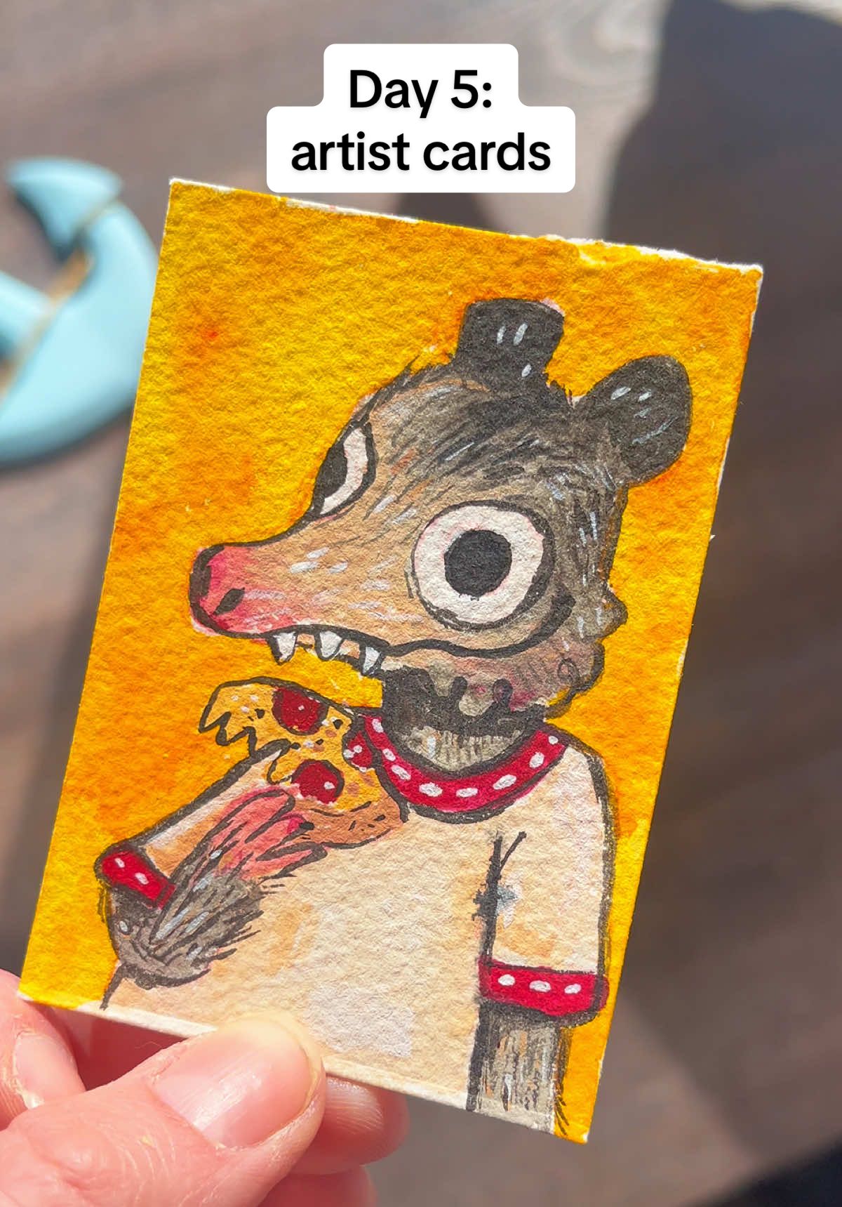 #aceo #painting #opossum #acrylicink #originalpainting 