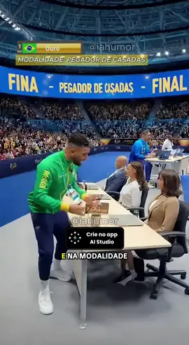 Brasil no topo do pódio, Marca aquele amigo que levaria o ouro fácil… 🤣 Quer aprender a fazer vídeos com inteligência artificial? Acesse o link na bio e descubra o poder da IA! 🤖 #sora2 #inteligenciartificial #viralreels #olimpiadas #veo3