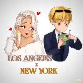 ⭐️ LA x NY humanization ⭐️ 'you're only as hot as your last hit, baby' :,( #digitalart #animation #oc 