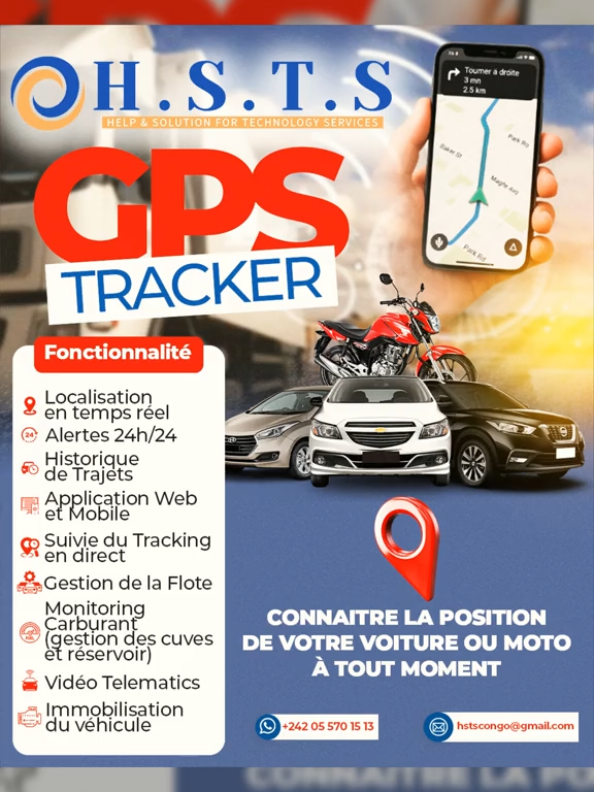💡Optimisez la gestion de votre flotte ! 🚗🏍️Normal – 35.000 F CFA  🚗🏍️Premium – 60.000 F CFA (6 mois + garantie) Suivi GPS en temps réel, alertes anti-vol, arrêt moteur à distance et rapports automatiques. ⚡ Installation GRATUITE & rapide 📞 05 570 1513 (Appel & WhatsApp) 📍 HSTS Congo – Brazzaville | Pointe-Noire 👉 Gérez mieux, dépensez moins ! #follower #flypシ #GPS #brazzaville🇨🇬 #TrackingGPS 