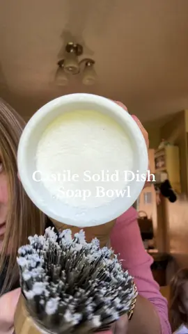 Ditch the plastic bottle 🧽 Our solid dish soap in a reusable ramekin gets dishes squeaky clean with less waste + less soap 🍊✨ #lowwastehome #ecocleaning #refillery #sustainableliving #thegoodvillage