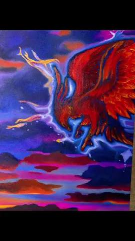 I painted her as she is — grounded, radiant, and rising. The phoenix isn’t saving her… it’s reminding her she never needed saving. #colorfulart #blackwomeninart #C#contemporaryartModernartist #artstudiovibes  