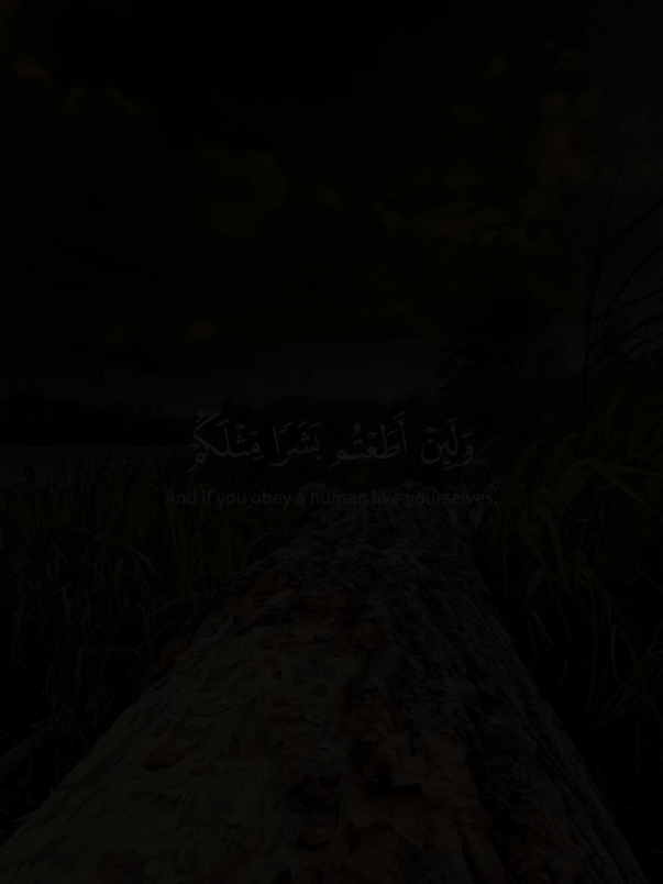 إنكم اذا لخسرون #foryou #قران_كريم 